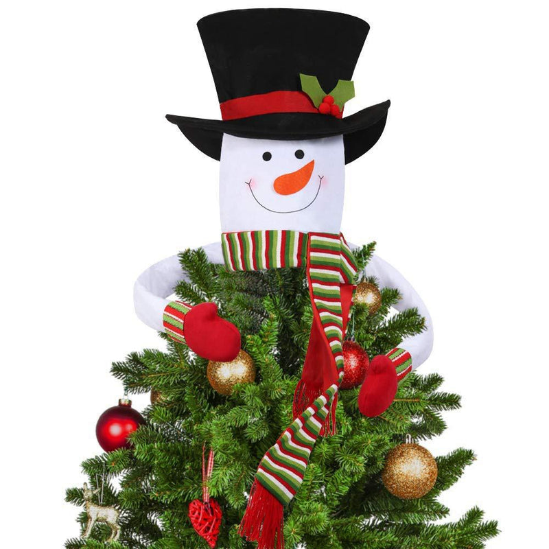 Christmas Tree Top Decoration Snowman Shape Decoration Mall Family Christma R3F9