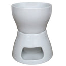 Ceramic Chocolate Fondue Set with Forks-Tea Light Porcelain Melting Pot