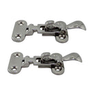 2Pcs Marine Boat Deck Lock Hasp 316 Stainless Steel Lockable Hold Down Clam