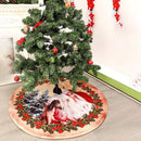 Santa Claus Christmas Tree Skirt Non-Woven Fabric Cartoon Pattern Christmas L5N8