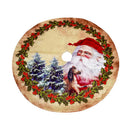 Santa Claus Christmas Tree Skirt Non-Woven Fabric Cartoon Pattern Christmas L5N8