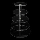 5 Tier Acrylic Cupcake Cake Stand Party Wedding Birthday Cake Tower Display Holder Decorations