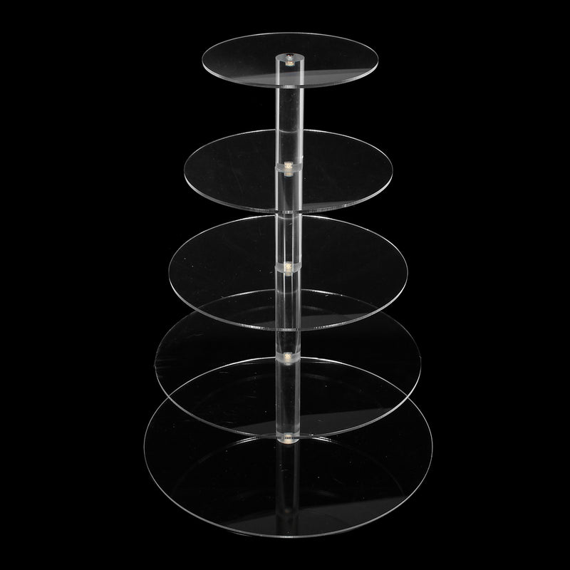 5 Tier Acrylic Cupcake Cake Stand Party Wedding Birthday Cake Tower Display Holder Decorations