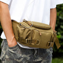 Men'S Pockets Pockets Nylon Waterproof Belt Bag Travel Riding Motorcycle Mu J5F1