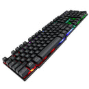 IMICE AK-600 104 Keys USB Wired Silicone Sutton Keyboard Three Color Backlit with 1.3m Cable Gaming Keyboard
