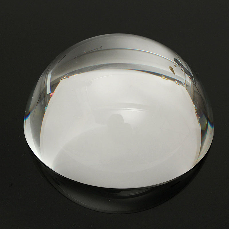 80mm Magnify Paperweight Semi Crystal Ball Magnifier Magnifying Tools
