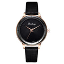 DEFFRUN XR3338 Simple Design Dial Leather Strap Casual Style Women Watch Quartz Watch