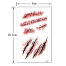 Halloween Zombie Scars Tattoos Fake Scab Bloody Makeup Terror Wound Scary Blood Injury Sticker