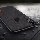 Bakeey Luxury Fabric Splice Soft Silicone Edge Shockproof Protective Case For Xiaomi Mi8 Mi 8