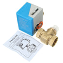 TMOK TK360 3/4" Motorized Electric Brass Globe Valves 2 Wire AC 220V Female Two Way Stop Valve