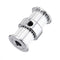 20T 5mm Bore 10mm Width GT2 Alloy Double Round-Headed Timing Pulley for 3D Printer