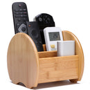 3 Grid Bamboo Remote Control Storage Box Stationery Headphone Cable Cell Ph X3O5