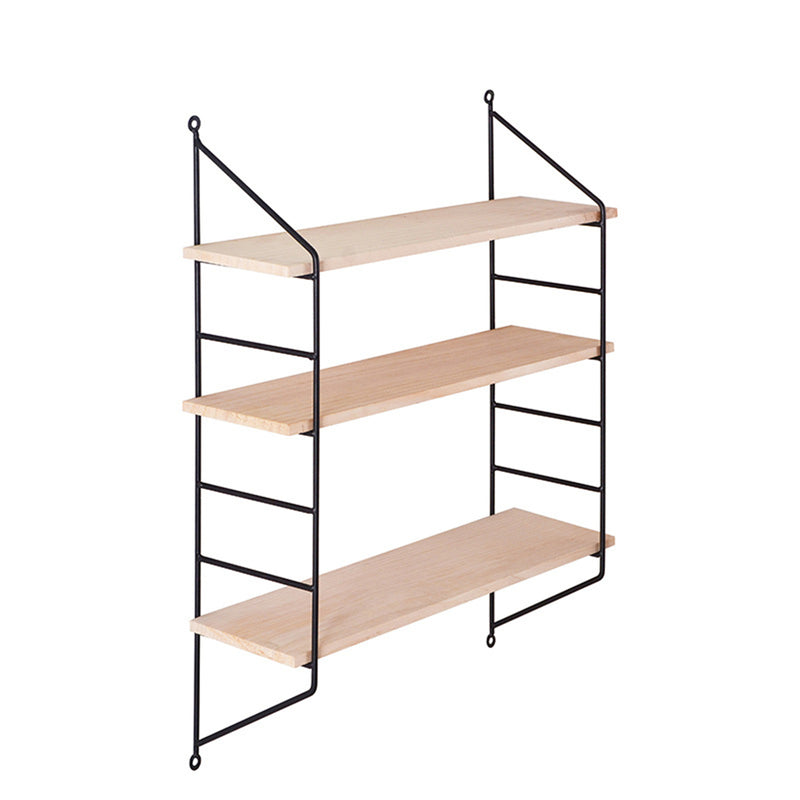 3-Tier Wall Mounted Iron Art Display Shelf Bookshelf Display Storage Rack