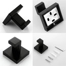 2 Pack Matte Black Towel Hook Stainless Steel Bathroom Rust Proof Clothes T