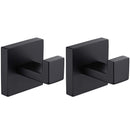2 Pack Matte Black Towel Hook Stainless Steel Bathroom Rust Proof Clothes T