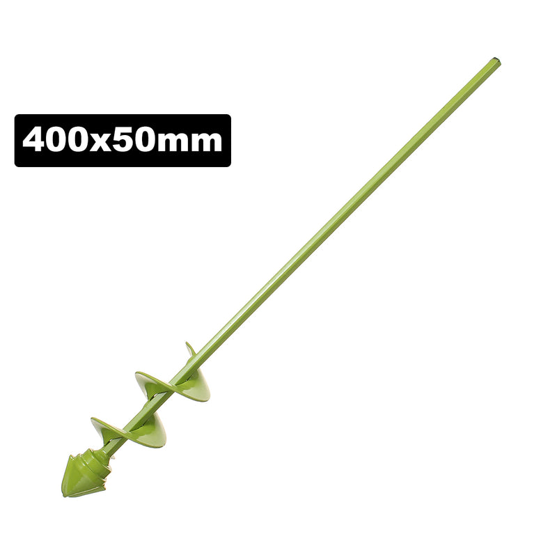5cm*22cm/5cm*40cm Green Garden Auger Drill Bit Post Hole Digger Earth Planter Drill Bit