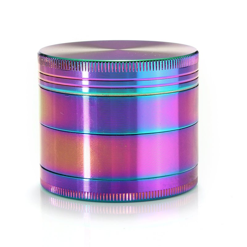 2 Inch 4 Piece Rainbow Spice Grinder Smoke Crusher Metal Herb Grinder Zinc Alloy
