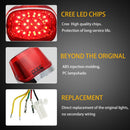Motorcycle LED Tail Light Softail Electra Red Lens Brake Turn Signal Licens