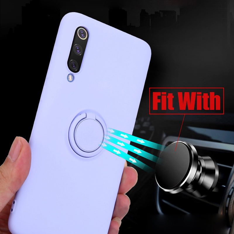 Bakeey Metal Ring Holder Shockproof Soft Silicone Protective Case For Xiaomi Mi 9 / Xiaomi Mi9 Mi 9 Transparent Edition