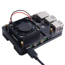 5-Layer Black/Transparent/RGB Colorful Acrylic Case Compatible ICE Tower Cooler for Raspberry Pi 4B with 4010 Cooling Fan