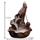 Ceramic Incense Burner Backflow Cones Sticks Holder Porcelain Lotus Pond Ce A6R2