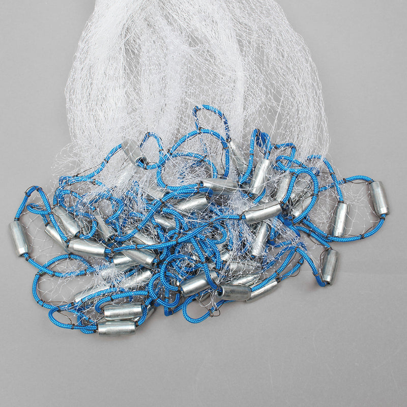 ZANLURE 2.4M/3.6M Throw Cast Net Nylon Monofilament Net Iron Nickel Plating Sinker Sea Fishing Net