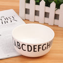 White Alphabet Bowl Kids Baby Toddler Feeding Anti-drop Dinner Snacks Safe Kids Bowl