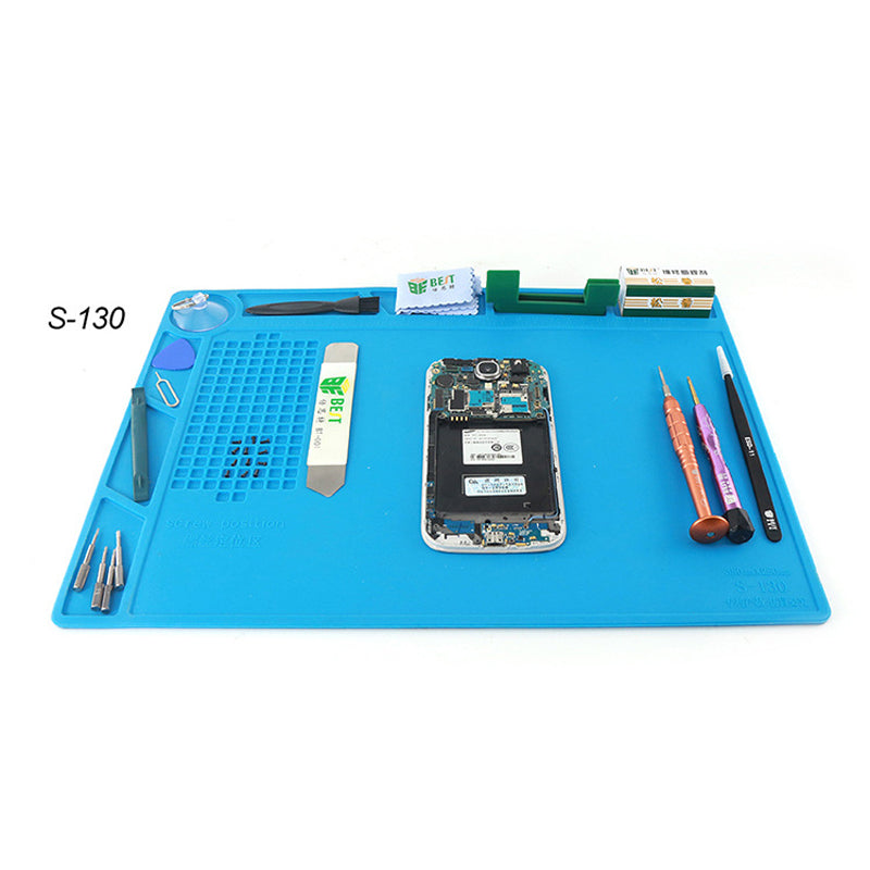BEST S120 S130 S140 Magnetic Heat Resistant Silicone Pad Desk Mat Maintenance Platform Heat Insulation BGA Soldering Repair Station