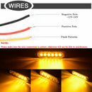 10x Amber 6LED Emergency Car Side Marker Grille Flash Strobe LED Hazard Lig