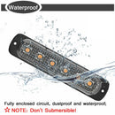 10x Amber 6LED Emergency Car Side Marker Grille Flash Strobe LED Hazard Lig