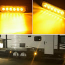 10x Amber 6LED Emergency Car Side Marker Grille Flash Strobe LED Hazard Lig