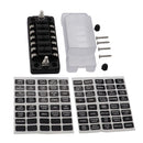 6 Independent Circuit Fuse Block W/Negative Bus - ATC/ATO 6-Way Fuse Box wi J5U6