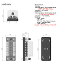 6 Independent Circuit Fuse Block W/Negative Bus - ATC/ATO 6-Way Fuse Box wi J5U6