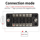 6 Independent Circuit Fuse Block W/Negative Bus - ATC/ATO 6-Way Fuse Box wi J5U6
