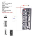 6 Independent Circuit Fuse Block W/Negative Bus - ATC/ATO 6-Way Fuse Box wi J5U6