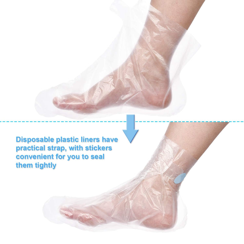 400 Pieces Plastic Liners Paraffin Wax Liners Disposable Clear Bags with 40 Q7M9