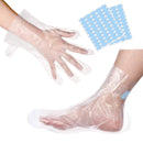 400 Pieces Plastic Liners Paraffin Wax Liners Disposable Clear Bags with 40 Q7M9