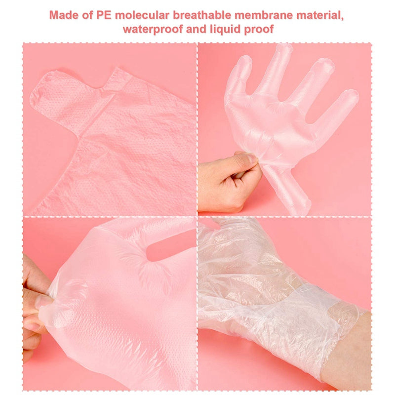 400 Pieces Plastic Liners Paraffin Wax Liners Disposable Clear Bags with 40 Q7M9