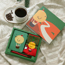 Kinbor DTB6578 Christmas Stationery Gift Box Set Cute B7 Notebook + Socks + Gel Pen Gifts for Family Friends