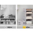 Foldable PP Storage Baskets Closet Clothing Laundry Toys Tubs Organizer Tidy Shelf