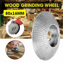3.1 inch Wood Grinding Wheel 80X16MM Sanding Carving Shaping Disc for Angle