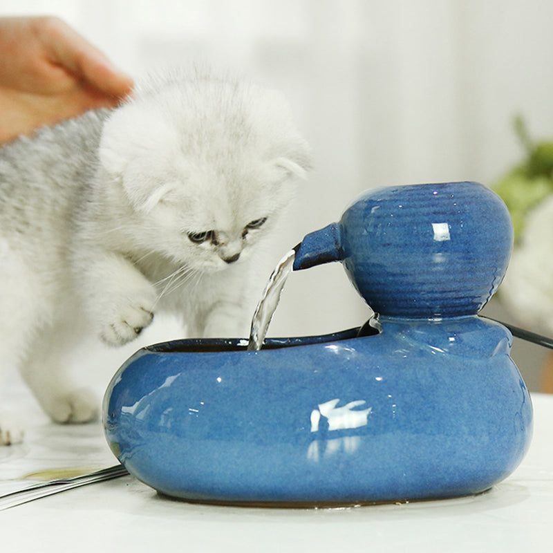 Ceramic Automatic Pet Drinking Electric Cat Dog Water Dispenser Fountain Pump Waterer