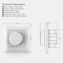 LUSTREON AC100-240V 1CH Wall Mount Rotary Panel LED Triac Dimmer Light Switch