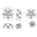 58Mm Plastic Omni Wheel for Robot Kit and Servo Motor 14135 T8M3