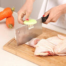 Kitchen Chopping Booster Stainless Steel Cutter Meat Holder Tool