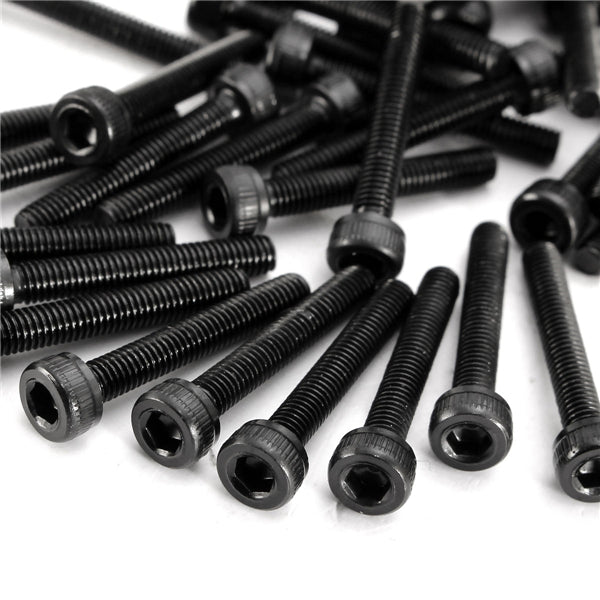 25/50/100pcs Metric Thread M3x20mm Hexagon Socket Cap Head Steel Screw Bolt