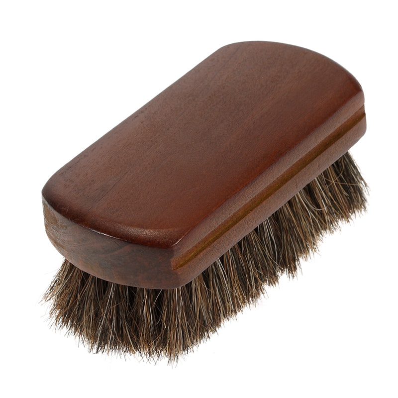 Wood Handle Natural Horse Hair Mustache Beard Brush Facial Beard Cleaning M R7N6
