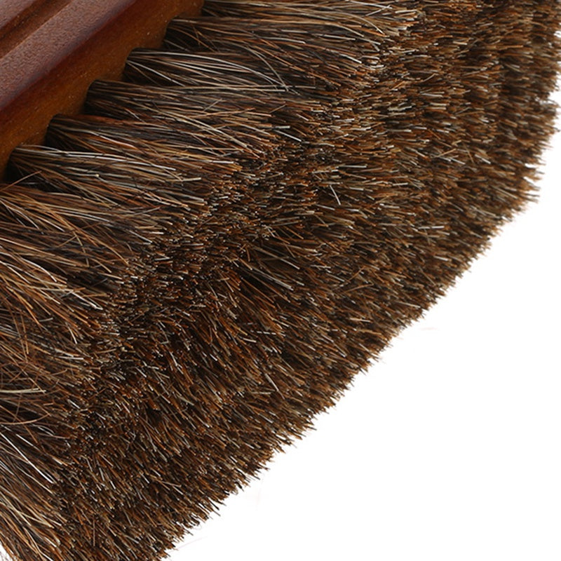 Wood Handle Natural Horse Hair Mustache Beard Brush Facial Beard Cleaning M R7N6