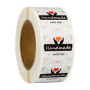 Round "Homemade with Love" Stickers Seal Labels 500 Labels Stickers Scrapbo