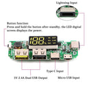 4Pcs 18650 Charging Board Dual USB 5V 2.4A Mobile Power Bank Module 186 50  D4Q6